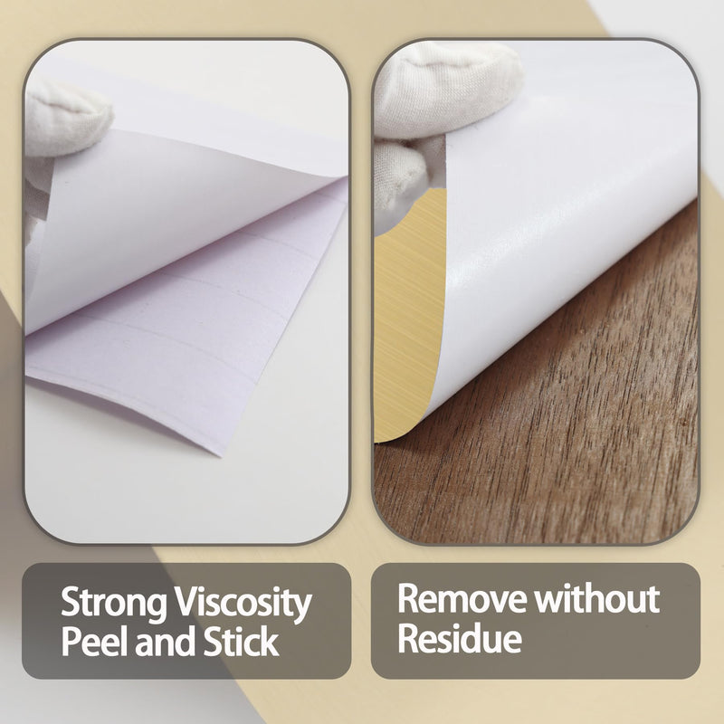 Peel and Stick Wallpaper Border Mirror Edging Tape Sticker for Bathroom Kitchen Table Decoration (Brushed Gold, 32.8ft x 3.9in) Brushed Gold