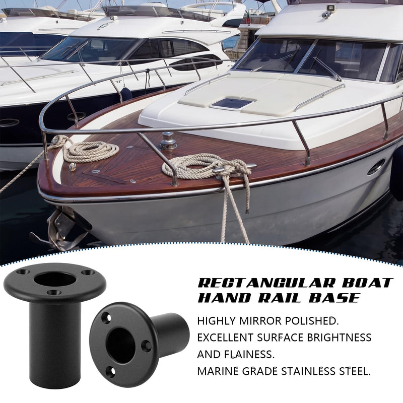 4 Pcs Folding Pontoon Ladder Insert Plugs Removable Dock Mounting Hardware Boat Replacement Parts for Marine Yacht Hook Telescoping Ladder Tube Extra Cup Mount 1 Inch