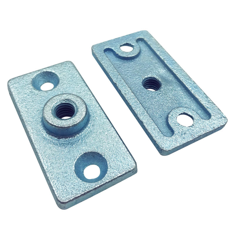 3/8 Pipe Hanger Ceiling Flange Hanger 8PCS Ceiling Flange Hanger Plate for Plumbing and Industrial Decor, Plate Connector 3/8in Silver Exselens 3/8"