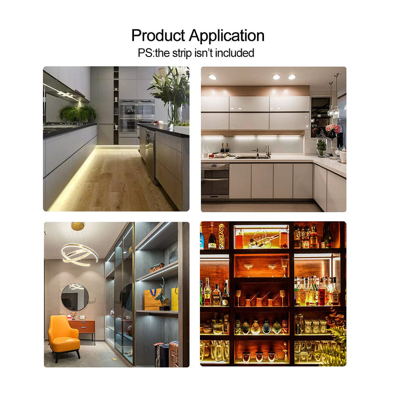 HAMRVL Led Aluminum Channel Corner Kit for Led Strip Lights L Shape 45x45 90 Degree Connectors Suit for V Shape Kitchen Cabinets LED Aluminum System 16x16mm with Screw Angle Turning Solution V style 90 degree