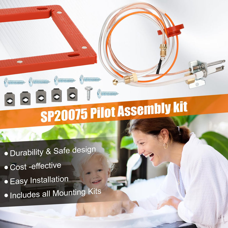 Upgraded SP20075 SP20305A Pilot and Igniter Assembly Compatible with Rheem Water Heater Pilot Assembly, PROTECH, GE, Richmond Water Heater Parts,Water Heater Pilot Assembly for Natural Gas