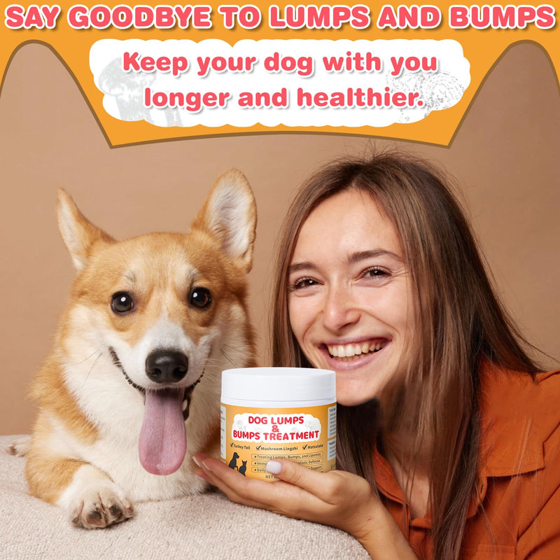 Lumps and Bumps Dog Supplement, Lipoma Treatment for Dogs -Mushroom Powder for Dogs Support Digestive & Immune System, Improved Mobility, 3.52 oz - PawsPlanet Australia