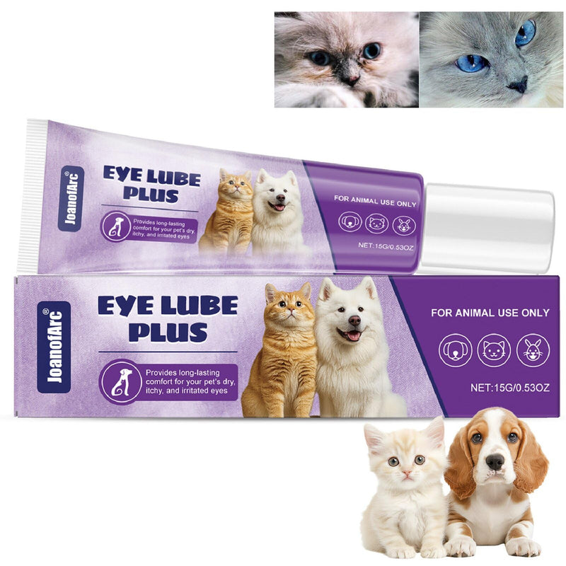JoanofArc Eye Ointment for Dogs & Cats, Pet Eye Gel Gently Moisturizes Dry Eyes, Portable Daily Care Pet Balm for Pet Dogs & Cats Gentle Care, 0.53 oz/15g