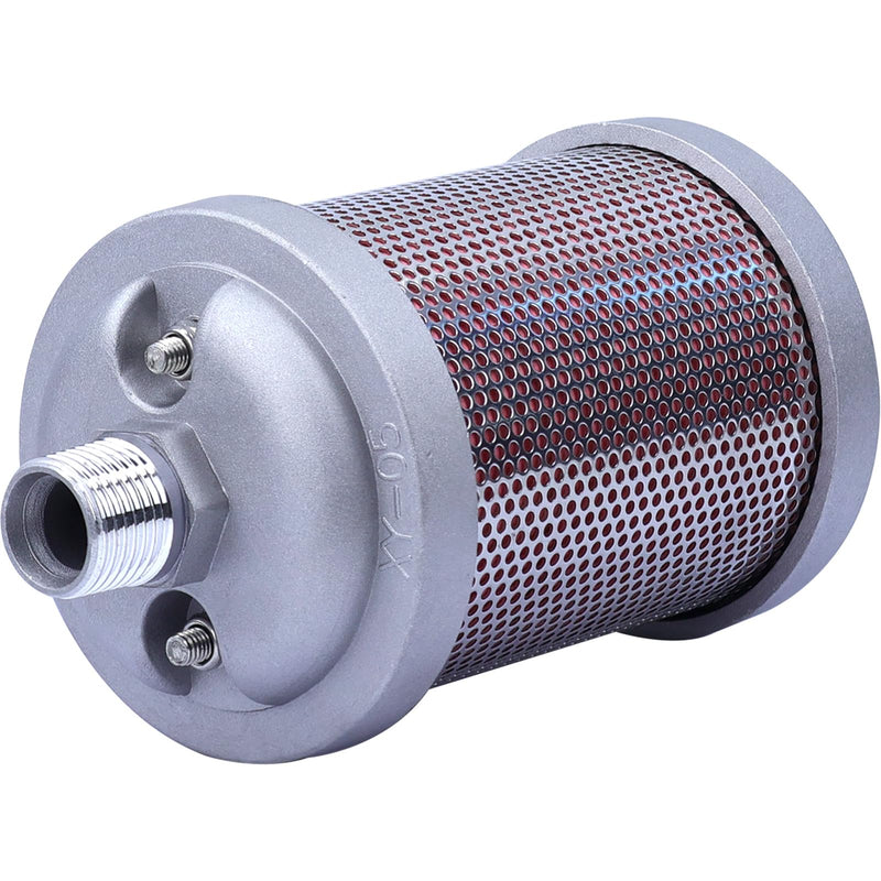 XY-07 Air Compressor Muffler 3/4" NPT Air Exhaust Muffler Silencer for Compressor Dryer Compressed Air Equipment and Systems, Single Chamber 145 PSI, Replacement Part