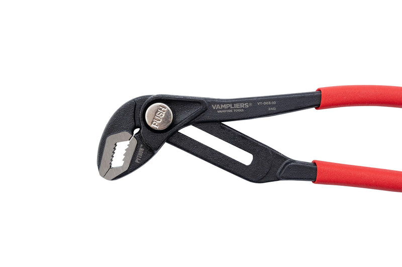 VAMPLIERS PYTHON 10" Plumbers Slip Joint Pliers Water Pump Pliers Quick Adjusting Groove Joint with Unique Screw Extractor Jaws