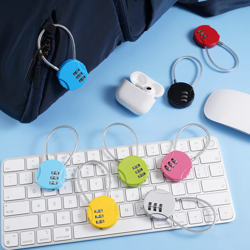 Combination Lock 3 Digit Gym Lock Waterproof Padlock Resettable Bag Luggage Gate Lock Outdoor Combination Fence Lock for School Locker Travel Toolbox Storage Multi Color 8