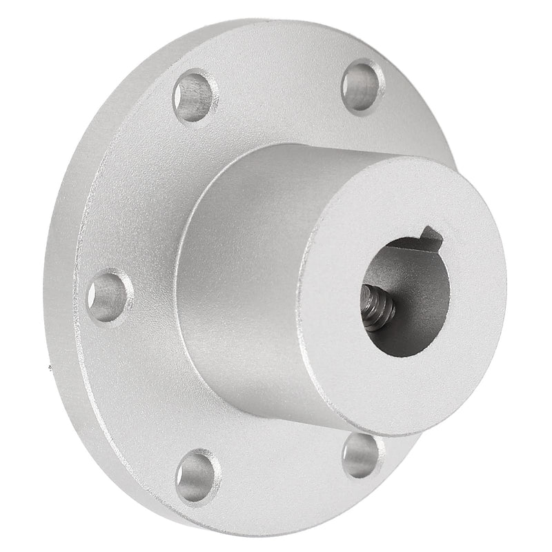 Oumefar 1/2in RC Key Hub Shaft Coupling Aluminum Alloy High Strength Motor Shaft Coupler Silver