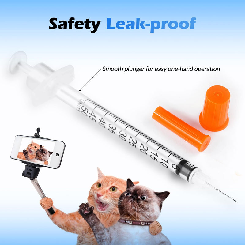 0.5 ml 30 Gauge Syringes 0.5cc 5/16 Inch 8mm Lab Disposable Supplies for Refilling or Dispensing, Pack of 20 1/2cc 30G 5/16" 8mm