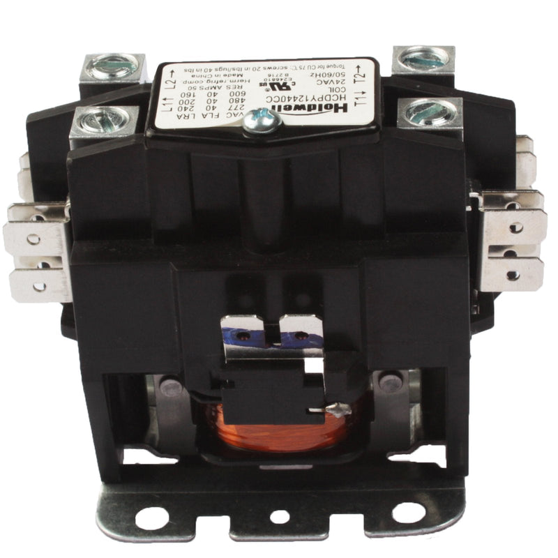Holdwell 45GG10AJA 1 Pole Normally Open Double Make with shunt 40 Amp 24V Coil Definite Purpose Air Conditioner Contactor HWPY12440CC