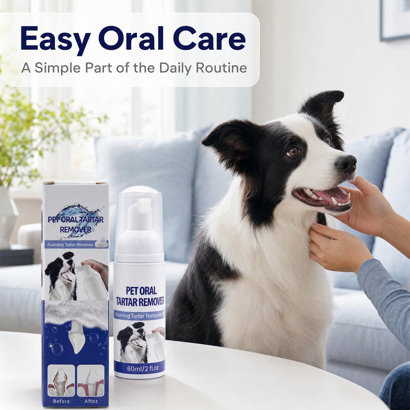 Pet Dental Tartar Remover Spray, Pet Mouth Cleaning Spray for Daily Use, Fresh Breath Grooming Spray for Pets, Convenient No-Brush Formula, 2 Pack