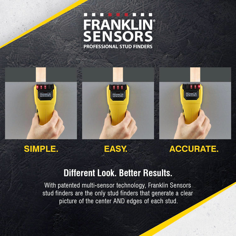 Franklin Sensors ProSensor M50 Stud Finder with 5-Sensors, Wood & Metal Stud Detector/Wall Scanner, Made in The USA