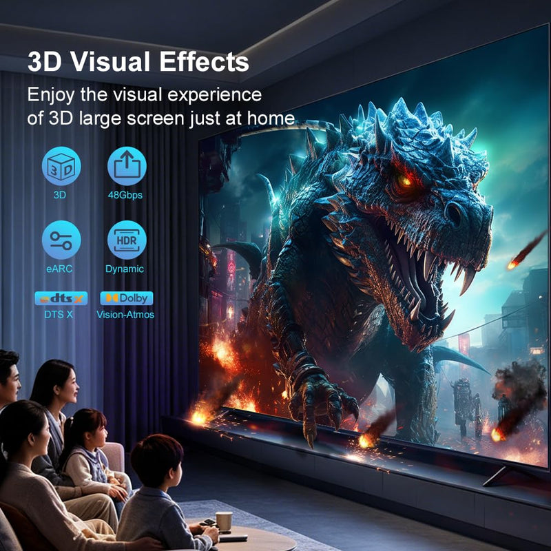10k 8K Fiber Optic in-wall CL3 Rated HDMI Cable Long 30FT 48Gbps Certified High speed HDMI 2.1 Cord 8K@60Hz 4K@120Hz 10K@30Hz,HDCP 2.2/2.3 eARC HDR10 Dolby Compatible with PC TV Monitor Laptop PS4/PS5