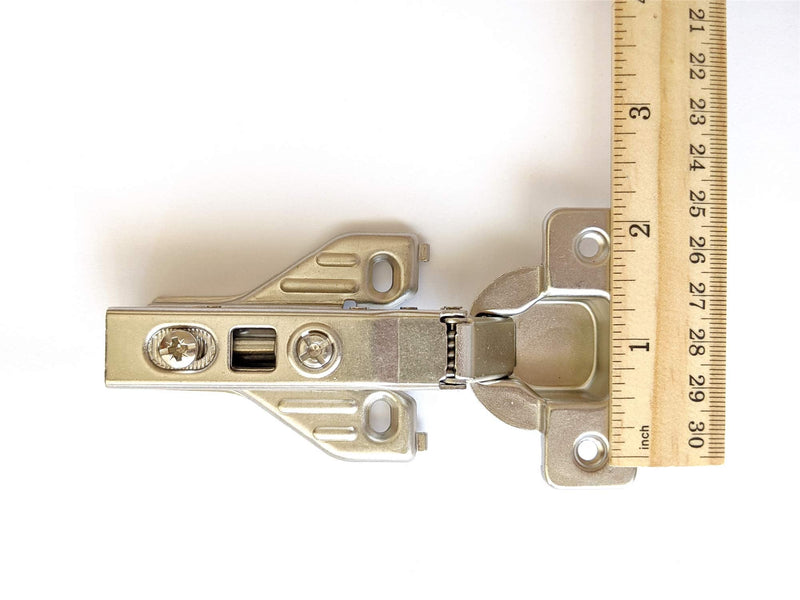 2 Piece Clip on Soft Close Hinges 105 Degree Self Close for Frameless Cabinet with Mounting Plates Full Overlay Premium Included Screws 1 Pair 00mm Kitchen Cabinet Furniture Hardware 2 Piece