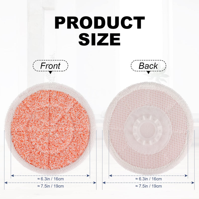 Pads for Shark Steam Scrub Mop: Fit for Shark S7001 s7020 s7000amz s7000 s7001tgt s7201 s8201 S7005 s8001 Series Rotating Steam Scrubber,Scrub Sanitize at The Same,Round Scrubbing Mop Replacement Pad 6 Pack