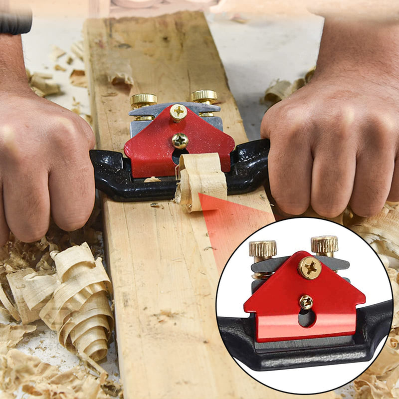 9'' Adjustable SpokeShave with 4 Blades, Home Woodworking Hand Planes, Portable Smoothing Planes Tool for Wood Craft, Wood Craver, Wood Working