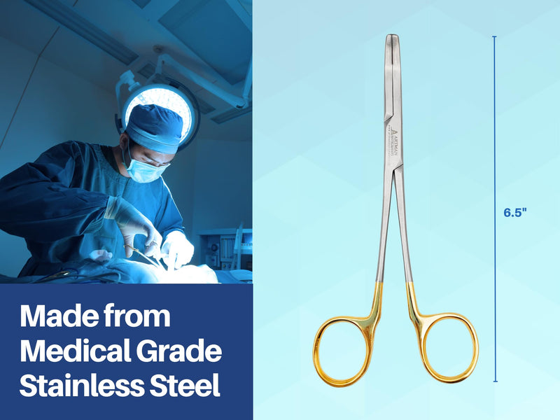 ARTMAN INSTRUMENTS Wynman Dental Crown Gripper Forceps with Tungsten Carbide Inserts Temporary Crown Remover Large Curved Forceps