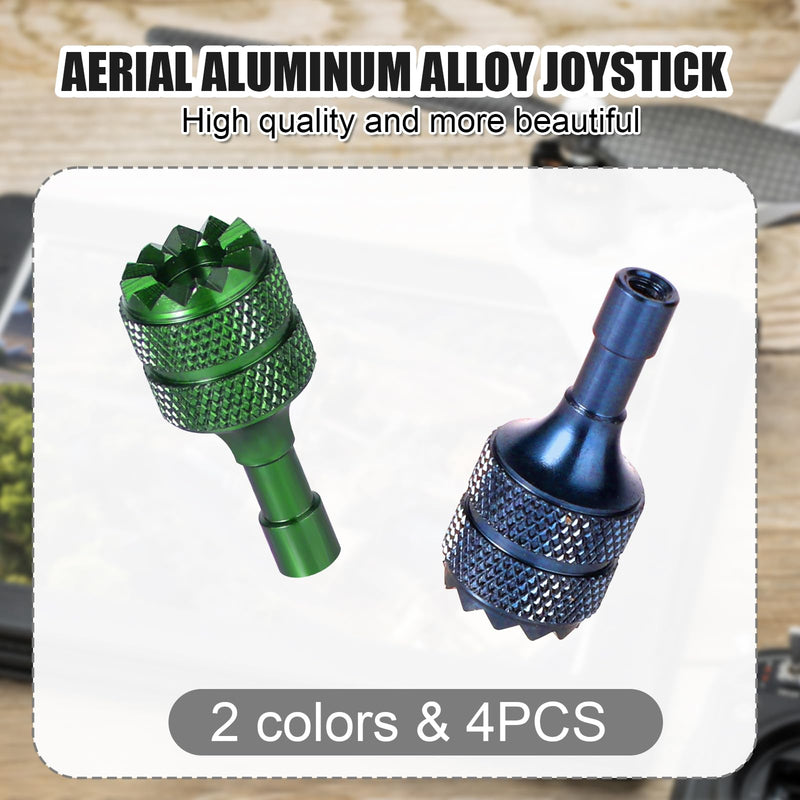 4pcs Drone Control Sticks, Detachable Drone Joysticks Controller Stick Thumb Replacement Accessories Compatible with DJI Mini 3 Pro Drone DJI RC (Blue, Green) Blue, Green