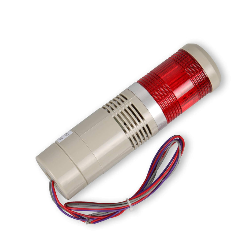 LUBAN Industrial 1-Layer Stack LED Warning Light with Buzzer for Safety, DC 12V 12V with Buzzer