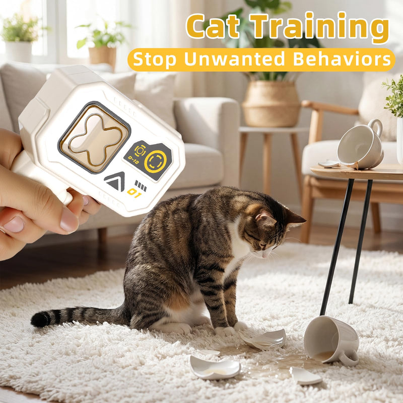 2 Pack Squirt Spray for Cats Dogs Training Squirt Gun for Cats Deterrent Water Spray Pistols for Dogs Pets Training Large-Capacity Water Tank, Leak-Proof Silicone Stopper Design, White and Blue