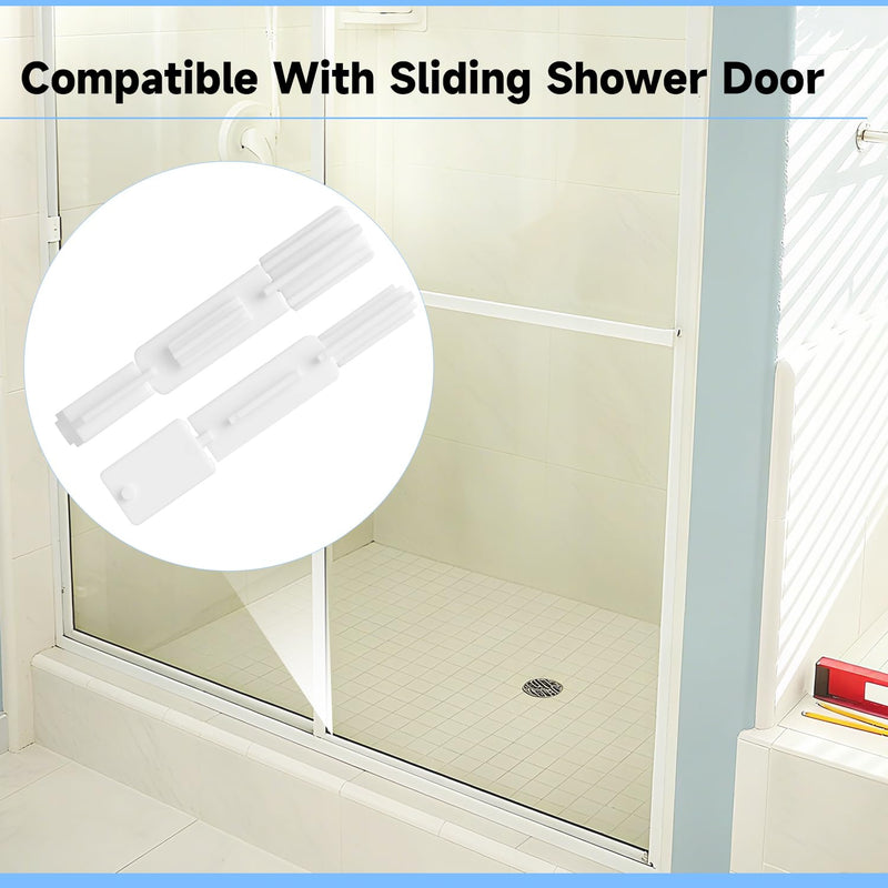 4 Pack Shower Sliding Door Bottom Seal Guide White Nylon Compatible with Glass Sliding Shower Door Systems