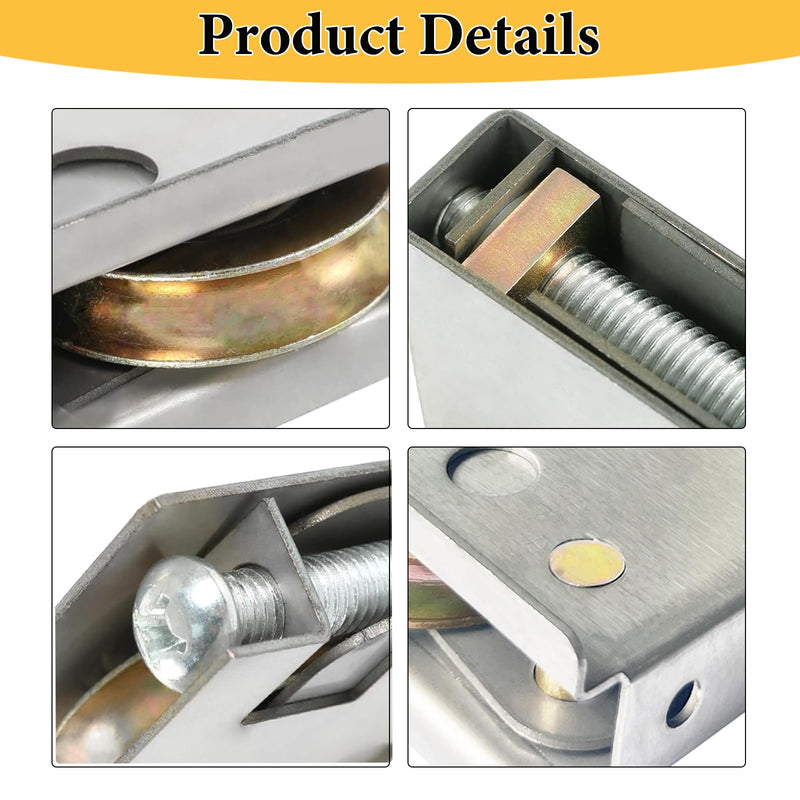Roller Sliding kit 0C5Y00P0 Patio Door Rollers Replacement，Compatible with P-Ella Patio Sliding Doors, 2 Pack,1-1/2" Steel Ball Bearing Sliding Door Rollers，Adjustable Roller Height