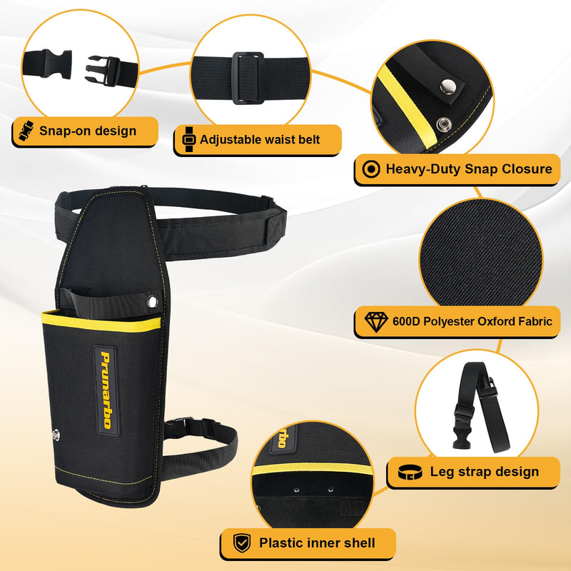 Pruner Holster with Belt Thicker Version Plastic Liner Added | Adjustable Durable Tool Pouch for Gardening, Pruning Shears Holder Organizer Kit for Orchardist Gardener Farmer