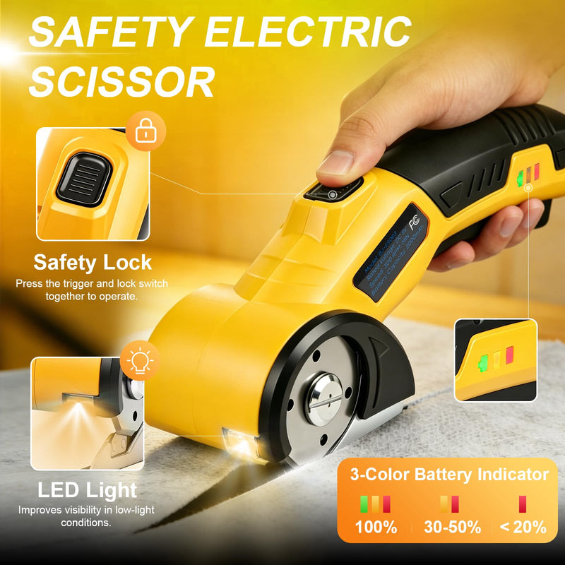 Cordless Electric Scissors, Cardboard Cutter 5V 2000mAh