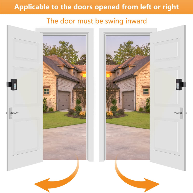 QIBOX Anti-Theft Video Doorbell Mount Compatible with Ring/Blink Wireless Video Doorbell 4/3/3 Plus/2/1/(2020 Release), Adjustable No-Drill Mounting Bracket Wedge Adapter Holder Accessories Black