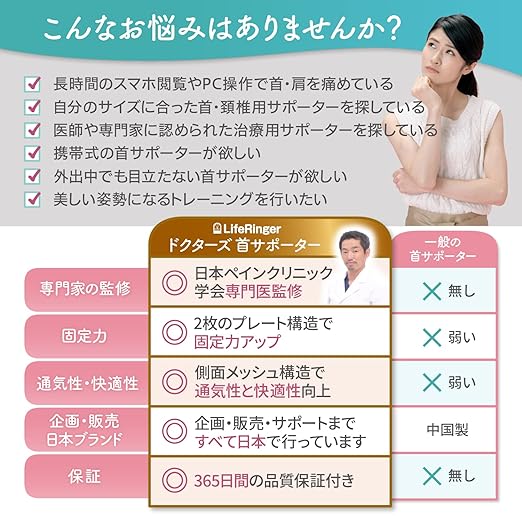 Neck Support Corset [Supervised by an Active Doctor] Cervical Collar [Height Adjustable] Japanese Brand Cushion Foldable - NewNest Australia