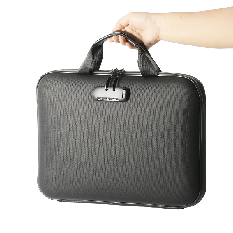 Fireproof Document Box Hard-shell with password lock Accordion File Organizer Comes With 13 Pockets File Box Used For Passports, Certificates, Laptops, Cash, And Important Documents