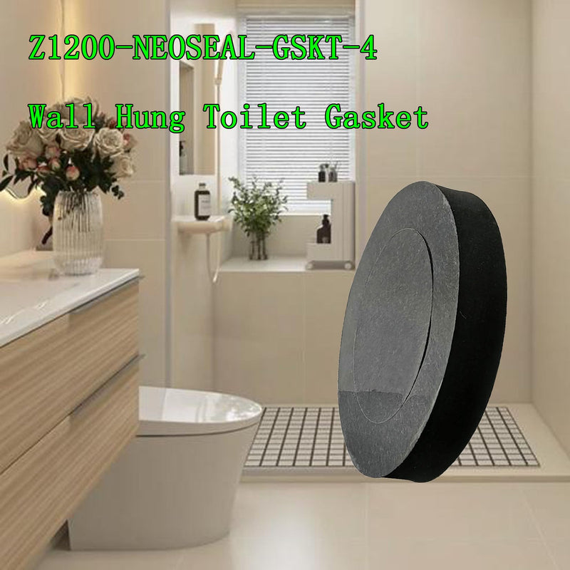 Wall Hung Toilet Gasket, Z1200-NEOSEAL-GSKT-4, Bonded Neo Seal Closet Gasket Replacement Kits, for Rear Discharge Toilet, Rear Outlet Toilet, Rear Flush Toilets, Wall Mounted Toilet