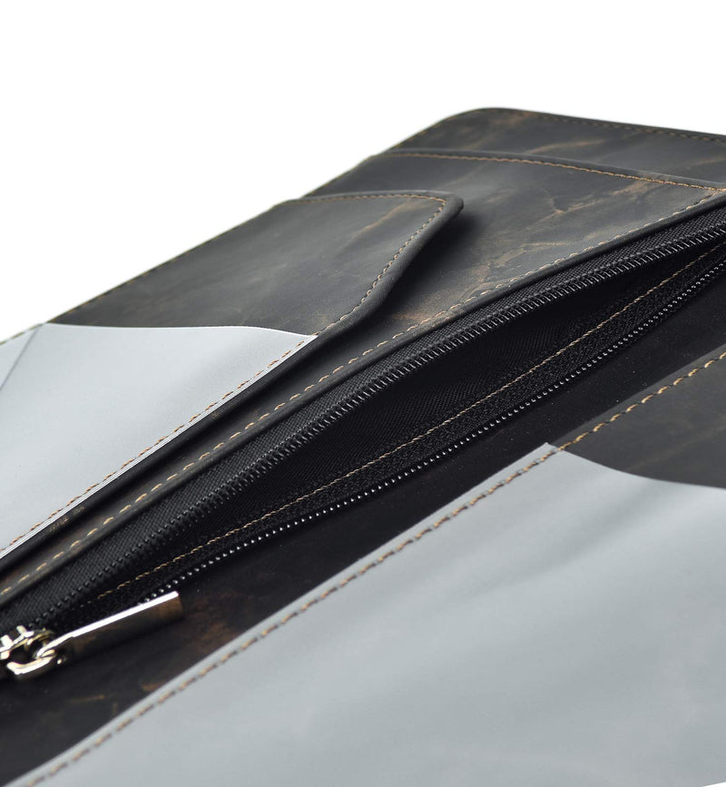 Server Books for Waitress - Marble Texture Leather Waiter Book Server Wallet with Zipper Pocket, Cute Waitress Book&Waitstaff Organizer with Money Pocket Fit Server Apron #1 Marble Texture Black Gold