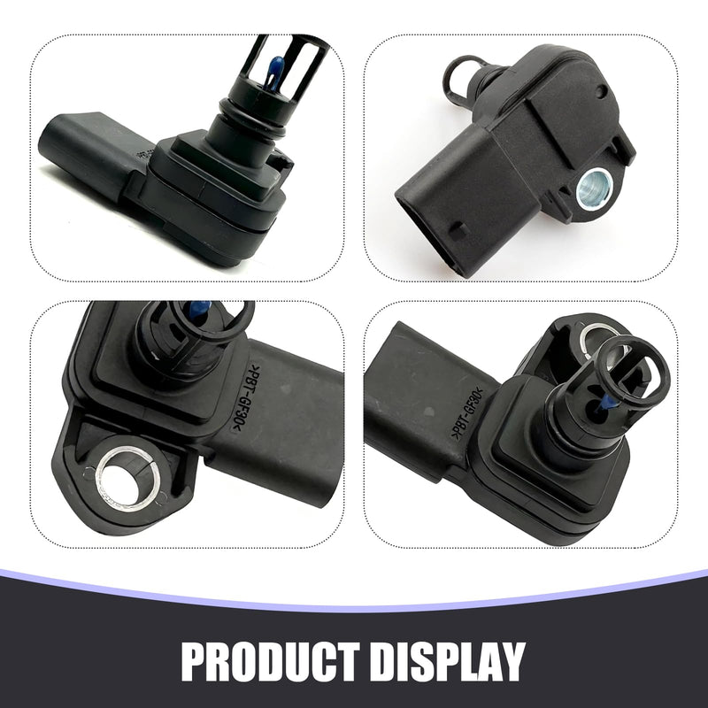 MERCGQ2415BL-1PC Black Automotive Intake Pressure and Temperature Sensor, Replacement for OE: 12681993 082800-0630
