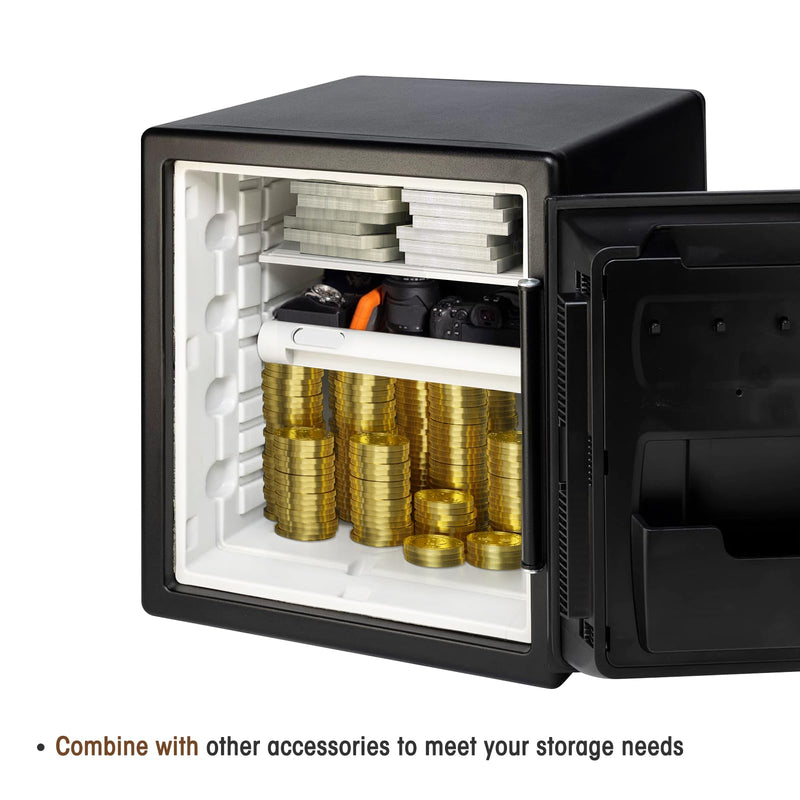 Compatible with SentrySafe SFW082 and SFW123 Fireproof Safes, Tray and Shelf Insert, Safe Tray and Shelf Accessory - Keep Your Belongings Organized Custom Tray + Shelf