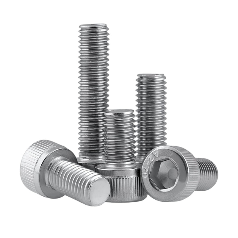 Socket Head Cap Screws, 304 Stainless Steel Screws, DIN912, Allen Socket Drive Bolts for Industrial & Home Use (7/16-14x1-1/4,Silver,20) Silver 7/16-14x1-1/4 20