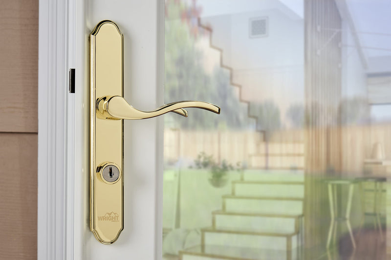 Wright Products - Serenade Mortise Keyed Lever Latch Set, Polished Brass