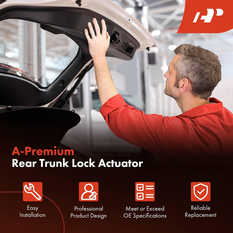 A-Premium Trunk Latch Lock Actuator Compatible with Cadillac Escalade Buick Encore Chevrolet Suburban Tahoe Trax Sonic Bolt EV GMC Yukon, Rear Tailgate Lock, 3-PIN Manual Liftgate Actuator, # 13515944