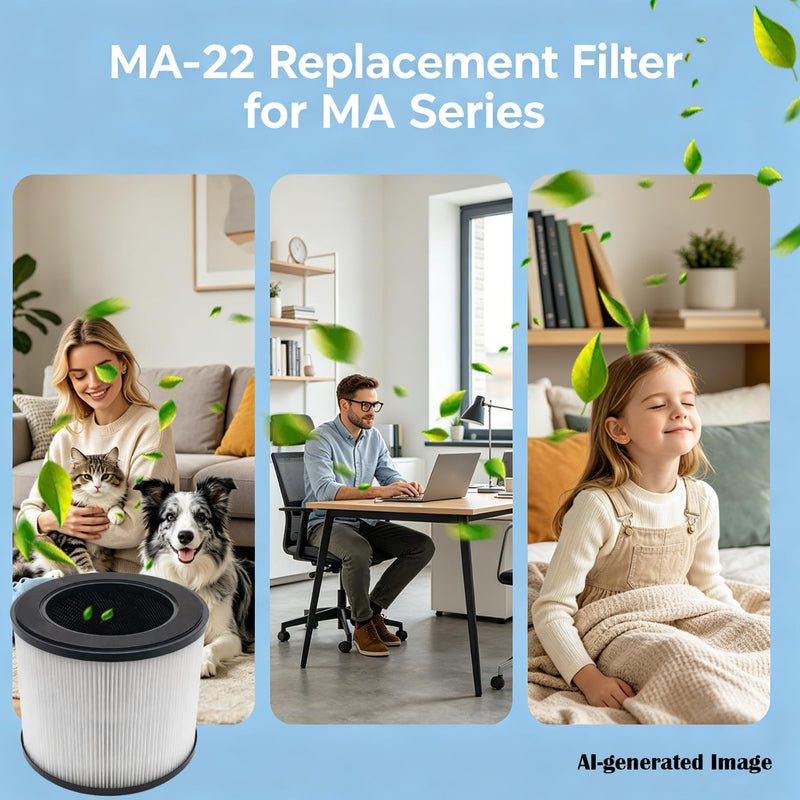 MA-22 True HEPA Replacement Filter for MA Series MA-22 Air Purifier