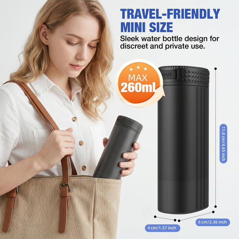 Portable Bidet for Travel, Rechargeable Electric Travel Bidet with LED Display, 3 Water Flow Modes, IPX7 Waterproof, USB-C Personal Hygiene Device for Women, Men & Babies