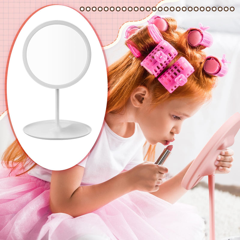 6 Pcs Spa Party Mirror Spa Party Supplies Sleepover Favors Accessory Make up Table Mirror for Sleepover Slumber Birthday Favors Adult Women Gift(White) White
