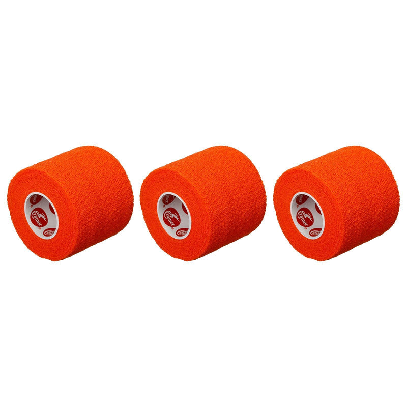 Cramer Eco-Flex Self-Stick Stretch Tape, Cohesive Tape, Flexible Elastic Sports Tape, Athletic Training Room Supplies, Easy Tear & Self-Adherent Bandage Wrap, Single 5 Yard Roll, Orange Single Roll