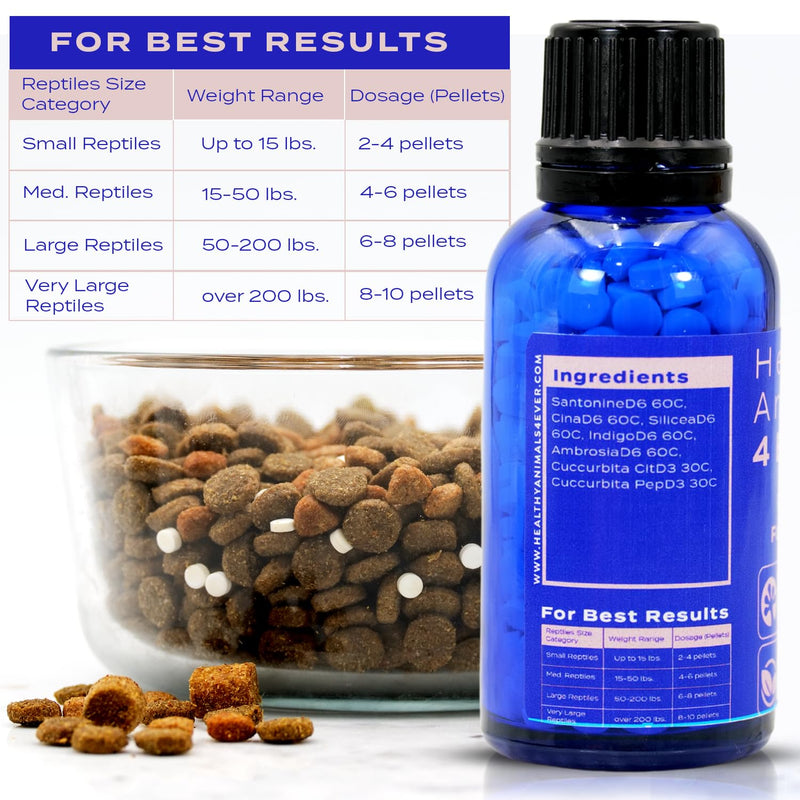 HealthyAnimals4Ever Reptile Protection Formula - Defends Against Internal & External Harmful Invaders, Supports Digestive Health & Vitality - Safe & Gentle Care - 300 Count - PawsPlanet Australia