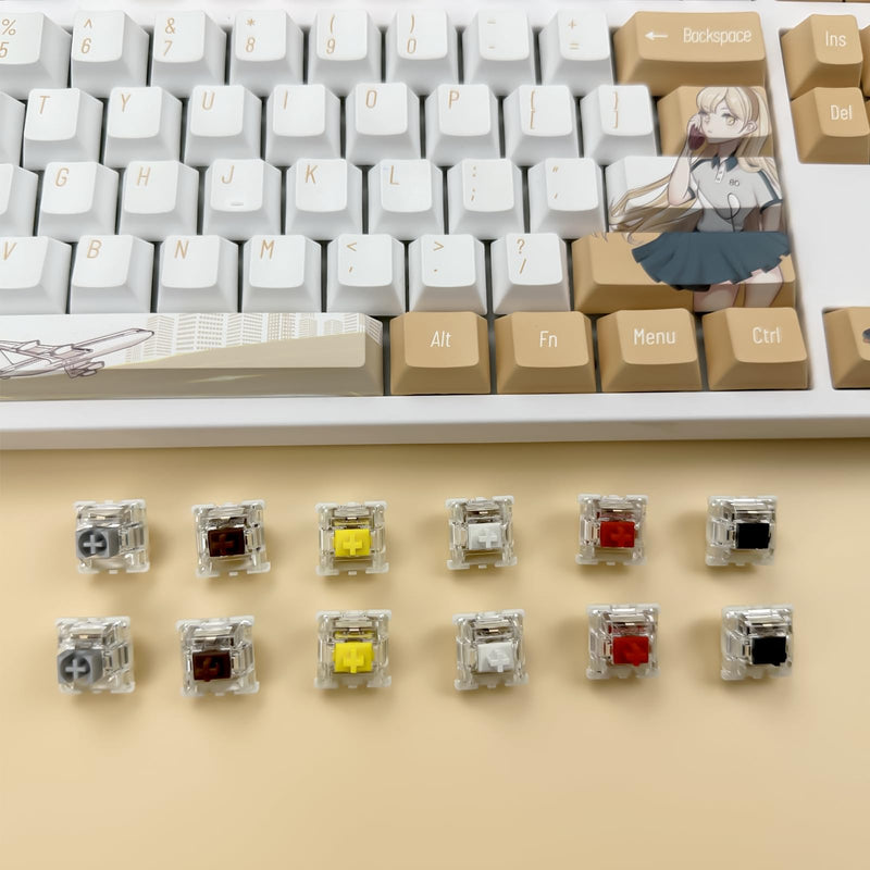 Gateron G Pro 3.0 Brown Switches for Mechanical Keyboard,3-Pin 55gf Tactile Feel/Pre-Lubed/Pin-Enhanced Switches(108pcs,Brown,3-Pin) 108pcs