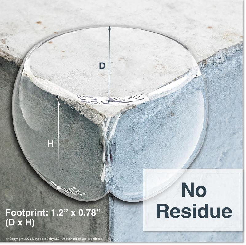 Roving Cove Corner Protector for Baby (8 Clear Corners), 3M Pre-Taped, Easy-to-Peel Tab, No Odor, No Residue, Furniture Safety Bumper Guards