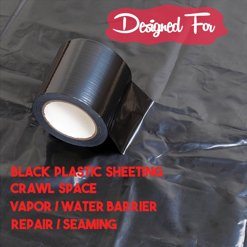 Vapor Barrier Tape, Insulation Tape, Seam Tape Crawl Space Tape, 6'' X200FT 6" x 200'