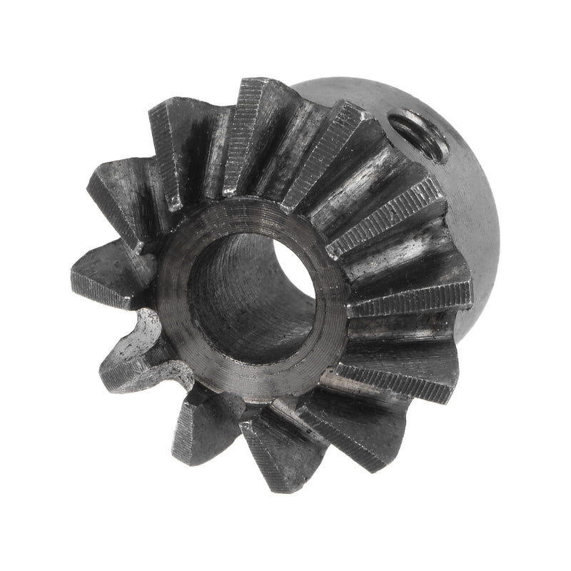 HARFINGTON 2pcs Bevel Gear 1M 12 Teeth 6mm Shaft Hole 1:1 Tapered Bevel Pinion Gear 45# Steel 2 Module 90 Degree Steering Gear, for Hardware Mechanical Rotation