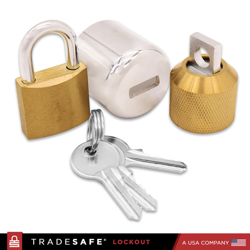 TRADESAFE Water Spigot Lock - Premium Hose Bib Lock, Faucet Locks Outdoor with Keyed Padlock, Outdoor Faucet Lock, Durable Outside Faucet Child Lock, Prevent Water Theft, Unauthorized Water Use