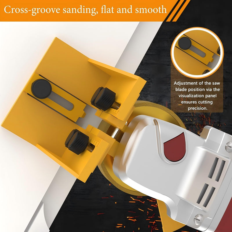 Angle Grinder Attachments Kit for Undermount Sink Cutouts Polishing – Depth Control Guide, Stone Countertop Grooving Tool Wood/Tile Adapter | Fits 42-44mm Guard Angle Grinders