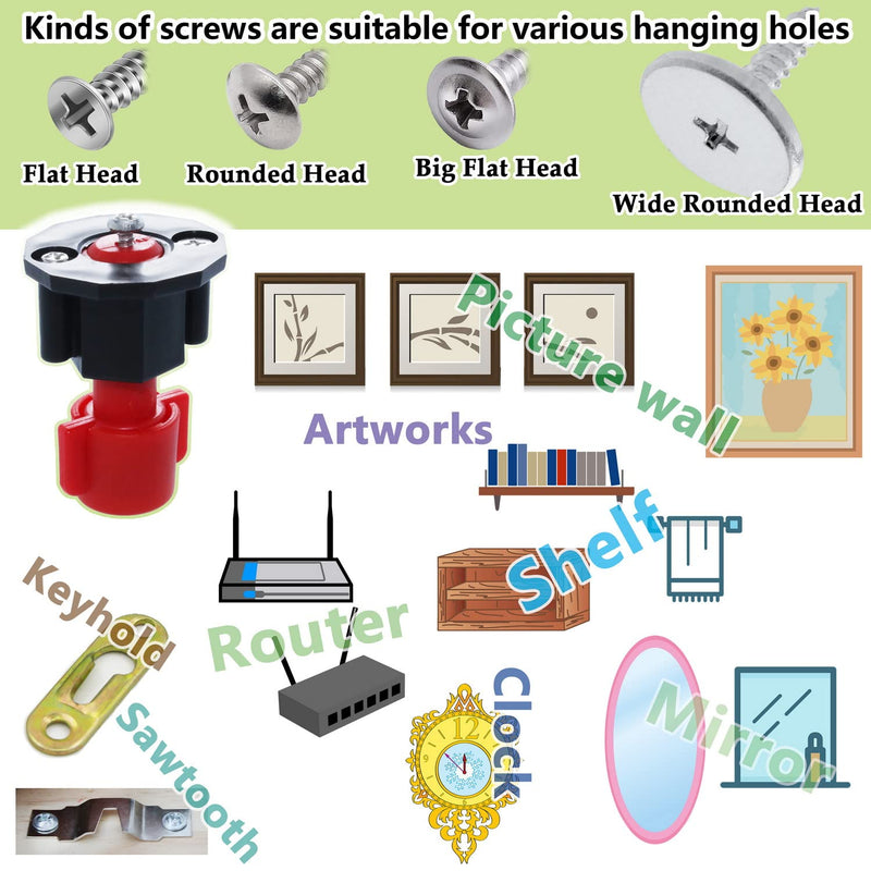 DIKOO Picture Hanging Mark Hole and Leveling Kit for Frame Mural Hanging - with Mini Bubble Level Used for Mark Nail Hole Frames etc Location Tool Set 2