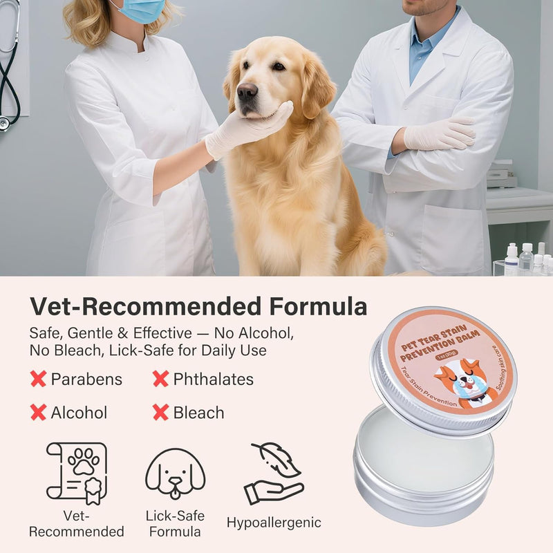 Angel Eyes Tear Stain Remover for Dogs, Tear Stain Remover Balm for Dogs & Cats with Pro Powder Brush – Natural Safe Gently Removes Eye Gunk & Stains – Great for White Dogs, Daily Eye Cleaning (2 PCS) 2